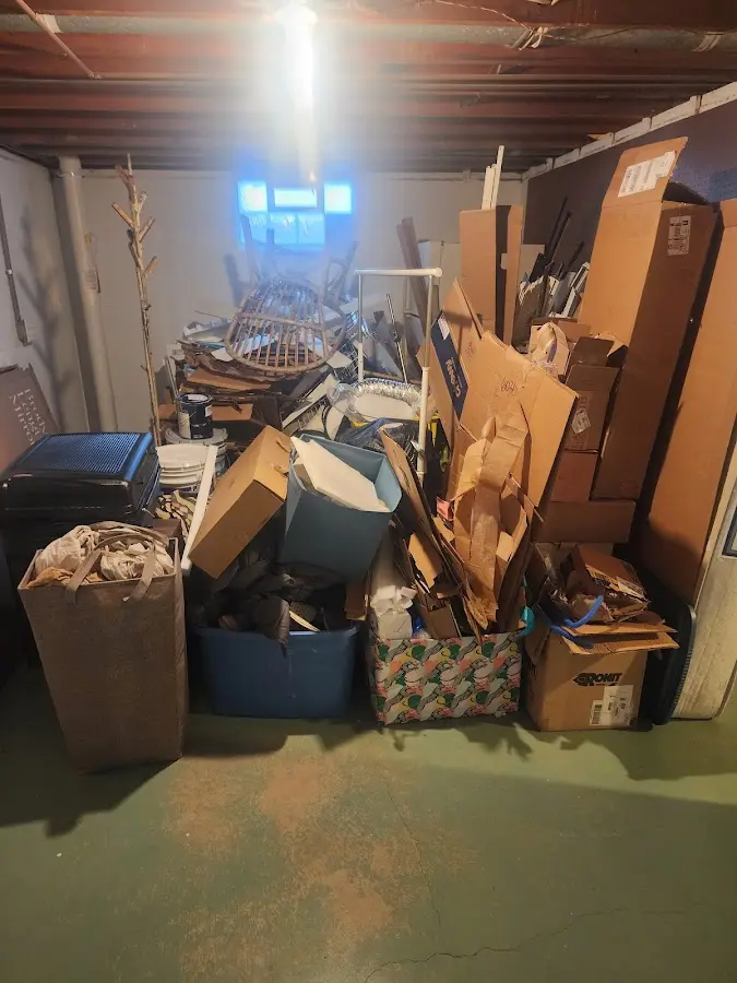 Roll-off dumpster container at job site for Construction Dumpster Rental in Olyphant